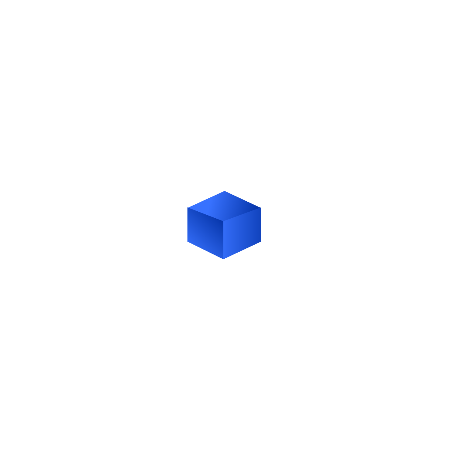 AK Computer Services 3D Isometric Cube & Orbital Network